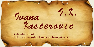 Ivana Kašterović vizit kartica